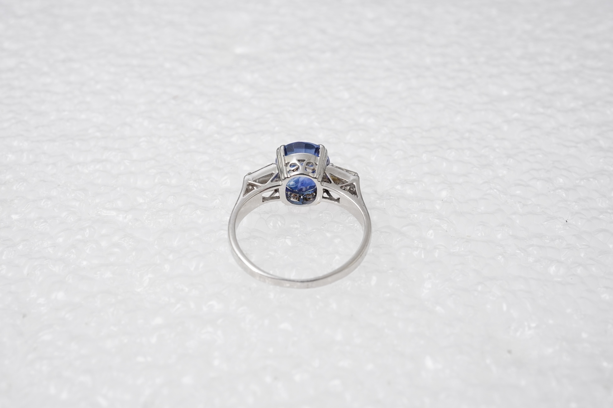 A sapphire and diamond ring